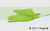 Physical Panoramic Map of Tsihombe, lighten