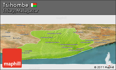 Physical Panoramic Map of Tsihombe, satellite outside