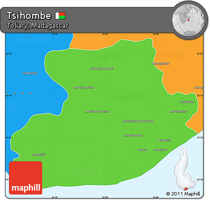 Political Simple Map of Tsihombe