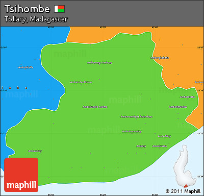 Political Simple Map of Tsihombe