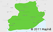 Political Simple Map of Tsihombe, single color outside, borders and labels