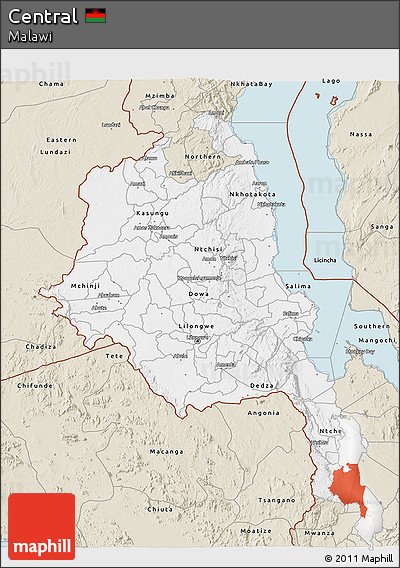 Classic Style 3D Map of Central
