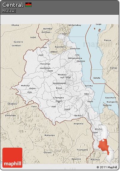 Classic Style 3D Map of Central