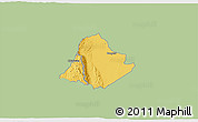 Savanna Style 3D Map of Kachindamoto, single color outside