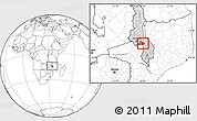 Blank Location Map of Kachindamoto, highlighted country, highlighted parent region