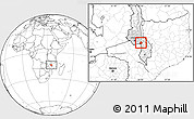 Blank Location Map of Kachindamoto, highlighted grandparent region
