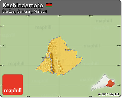 Savanna Style Map of Kachindamoto, single color outside