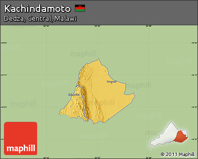 Savanna Style Map of Kachindamoto, single color outside