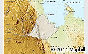 Shaded Relief Map of Kachindamoto, physical outside