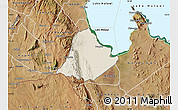 Shaded Relief Map of Kachindamoto, satellite outside