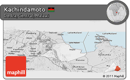 Silver Style Panoramic Map of Kachindamoto