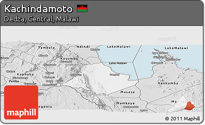 Silver Style Panoramic Map of Kachindamoto