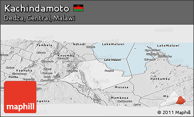 Silver Style Panoramic Map of Kachindamoto