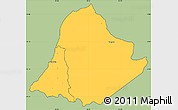 Savanna Style Simple Map of Kachindamoto, cropped outside