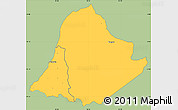Savanna Style Simple Map of Kachindamoto, single color outside