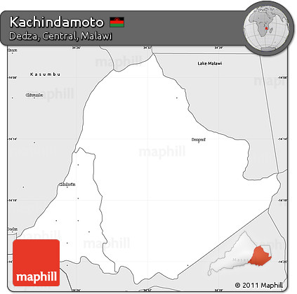 Silver Style Simple Map of Kachindamoto