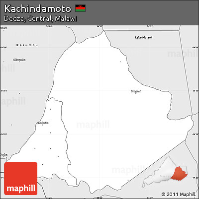 Silver Style Simple Map of Kachindamoto