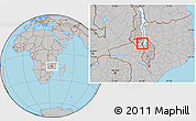 Gray Location Map of Kasumbu, highlighted parent region