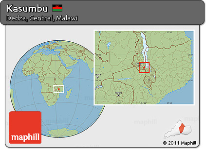Savanna Style Location Map of Kasumbu
