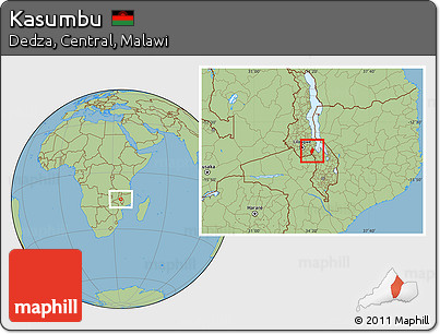 Savanna Style Location Map of Kasumbu