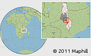Savanna Style Location Map of Kasumbu, highlighted country, highlighted grandparent region