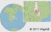 Savanna Style Location Map of Kasumbu, highlighted country, highlighted parent region