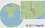 Savanna Style Location Map of Kasumbu, highlighted parent region