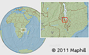 Savanna Style Location Map of Kasumbu, hill shading