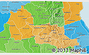 Political Shades 3D Map of Dowa