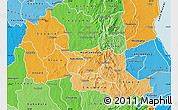 Political Shades Map of Dowa