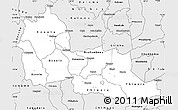 Silver Style Simple Map of Dowa