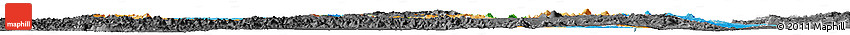Political Horizon Map of Central, darken, desaturated