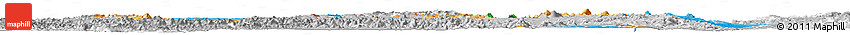 Political Horizon Map of Central, lighten, desaturated