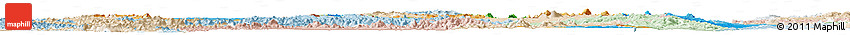Political Horizon Map of Central, lighten