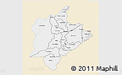 Classic Style 3D Map of Kasungu, single color outside