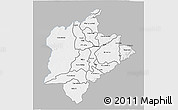 Gray 3D Map of Kasungu, single color outside