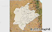 Shaded Relief 3D Map of Kasungu, satellite outside