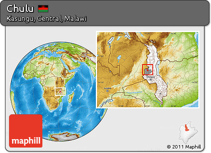 Physical Location Map of Chulu, highlighted country, highlighted parent region