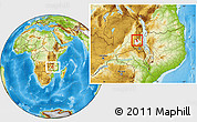 Physical Location Map of Chulu, highlighted parent region, within the entire country