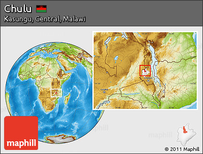 Physical Location Map of Chulu, highlighted parent region