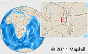 Shaded Relief Location Map of Chulu, highlighted grandparent region