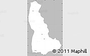Gray Simple Map of Chulu, single color outside