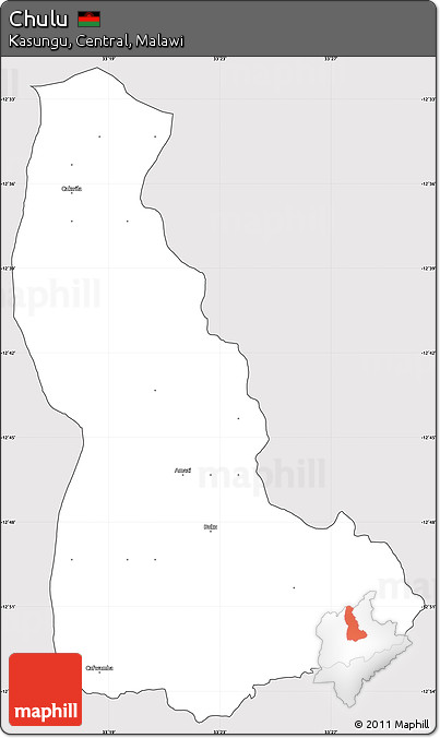 Silver Style Simple Map of Chulu, cropped outside