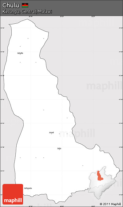 Silver Style Simple Map of Chulu, cropped outside