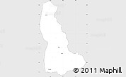 Silver Style Simple Map of Chulu, single color outside