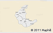 Classic Style 3D Map of Kaluluma, single color outside