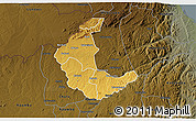 Physical 3D Map of Kaluluma, darken