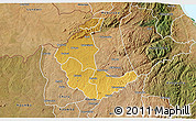 Physical 3D Map of Kaluluma, satellite outside