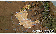 Satellite 3D Map of Kaluluma, darken