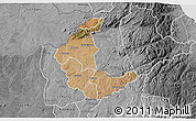 Satellite 3D Map of Kaluluma, desaturated